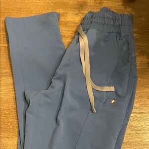 Ceil blue Figs high waisted, scrub bottoms straight leg, size XS